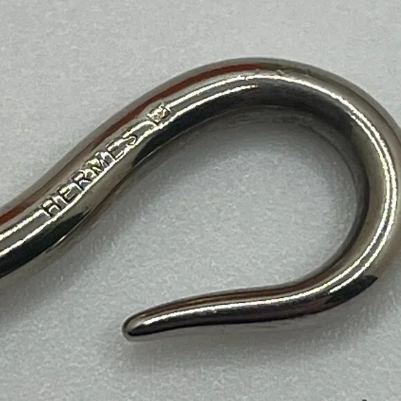 Men's Hermes Brown Leather & Palladium Jumbo H Bracelet - Picture 2 of 5